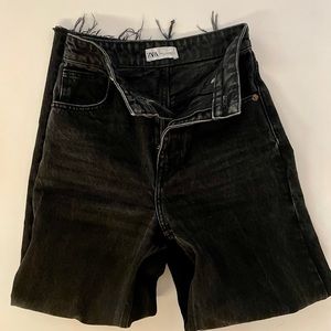 Zara size 0 wide leg black jeans